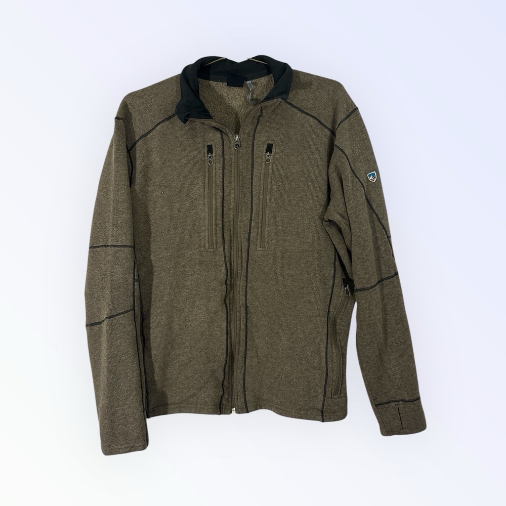 Kuhl Interceptr Fleece Jacket Brown Full ZIp Outdoor Hiking WOMENS‎ XL